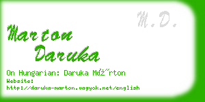 marton daruka business card